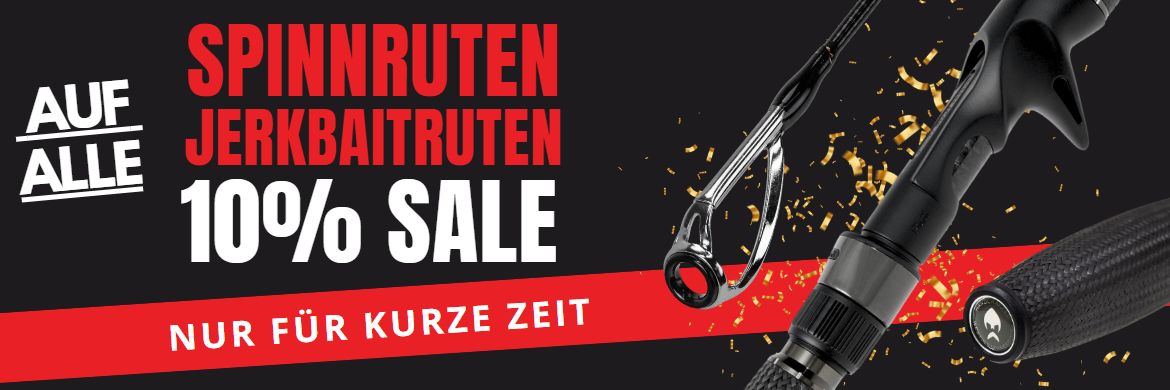 10% Rabatt auf Spinn- und Jerkbaitruten