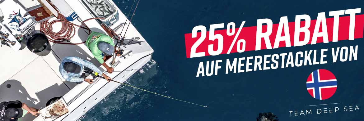 25% Rabatt auf Meerestackle