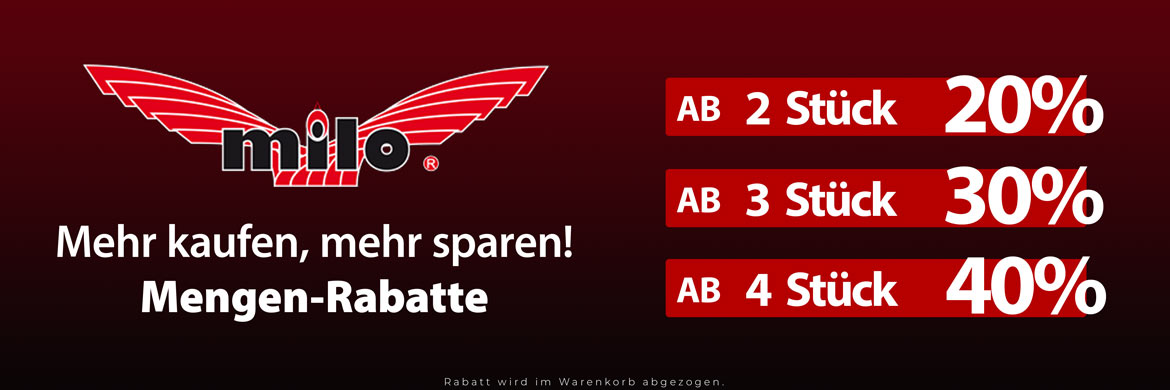 Bis zu 40% Rabatt auf Milo Produkte