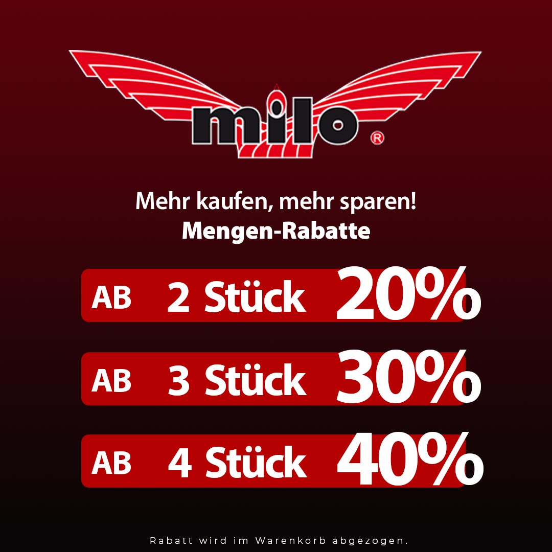 Bis zu 40% Rabatt auf Milo Produkte