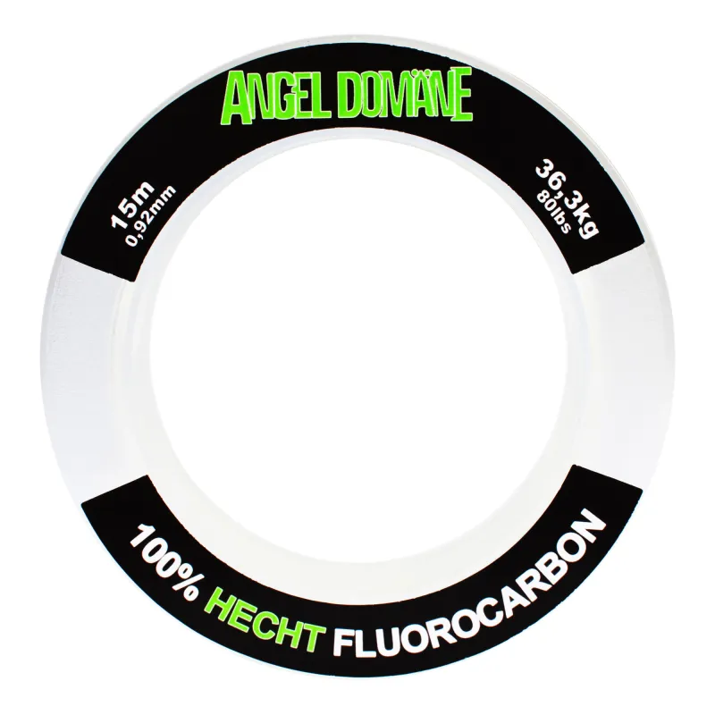 Angel Domäne 100% Hecht Fluorocarbon 15m - 0,92mm - 36,3kg - transparent