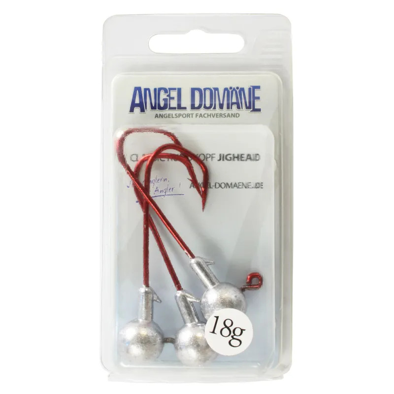 Angel Domäne Classic Rundkopf Jighead 3 Stück 18g Gr 5/0