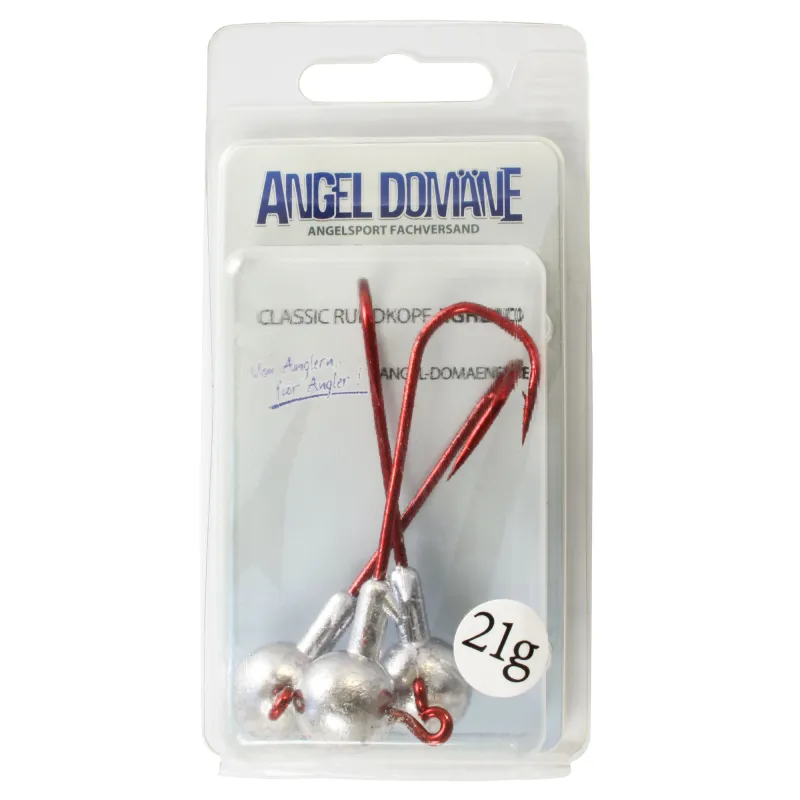 Angel Domäne Classic Rundkopf Jighead 3 Stück 21g Gr 5/0