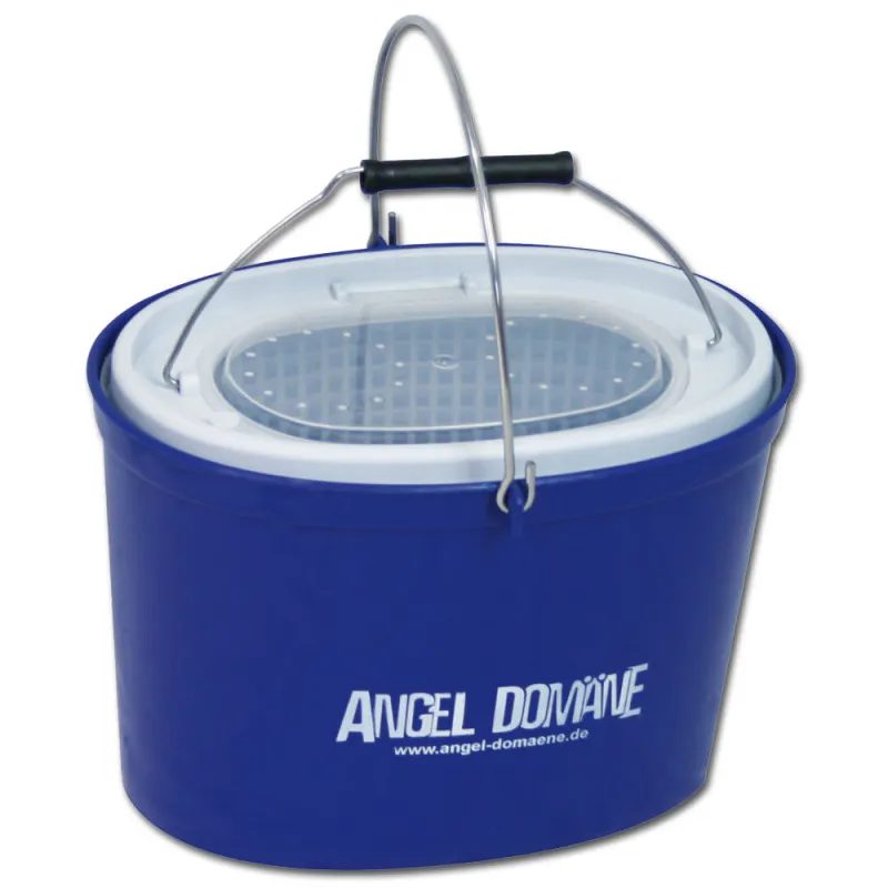 Angel Domäne Köderfischeimer, 7 Liter inkl. Profi Sauerstoffpumpe 1Stück