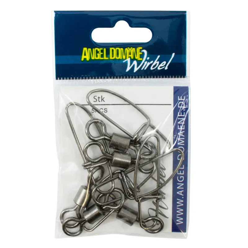 Angel Domäne Meereshochleistungswirbel mit Cross-Lock Snap Gr.3/0 - TK70kg - 5Stück