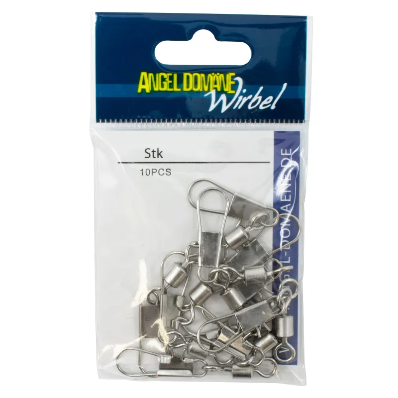 Angel Domäne Präzisionswirbel mit Karabiner Gr.12 - TK12kg - 10Stück
