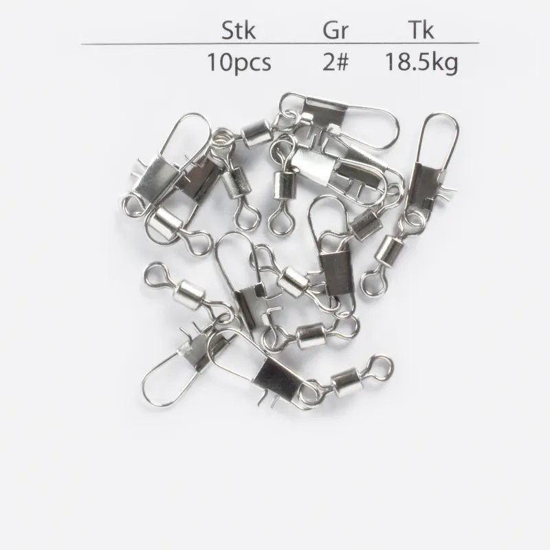 Angel Domäne Strong Wirbel mit Interlock Snap Gr. 2 18,5Kg 10 Stück Gr.2 - TK18,5kg - 10Stück
