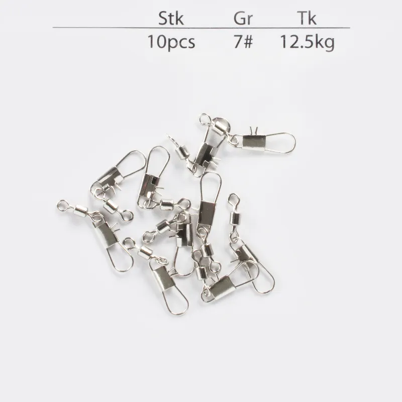 Angel Domäne Strong Wirbel mit Interlock Snap Gr. 7 12,5Kg 10 Stück Gr.7 - TK12,5kg - 10Stück