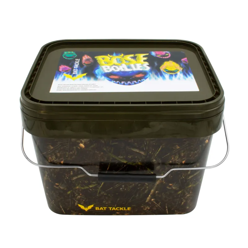 BAT-Tackle Böse Boilies im Realistric® Eimer 5,0kg, 18mm, Peach & Cream - light brown