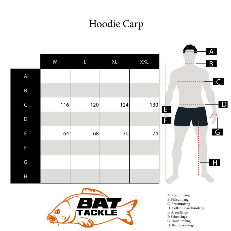BAT-Tackle Hoodie "Carp" Gr. XXL