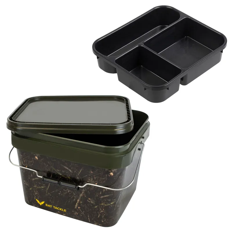 BAT-Tackle Realistric® Bait Bucket 10L Angel- Futtereimer mit Deckel & Einsatz