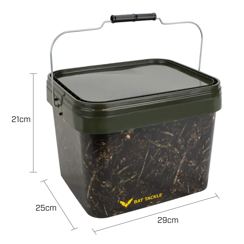 BAT-Tackle Realistric® Bait Bucket 10L Angel- Futtereimer mit Deckel & Einsatz