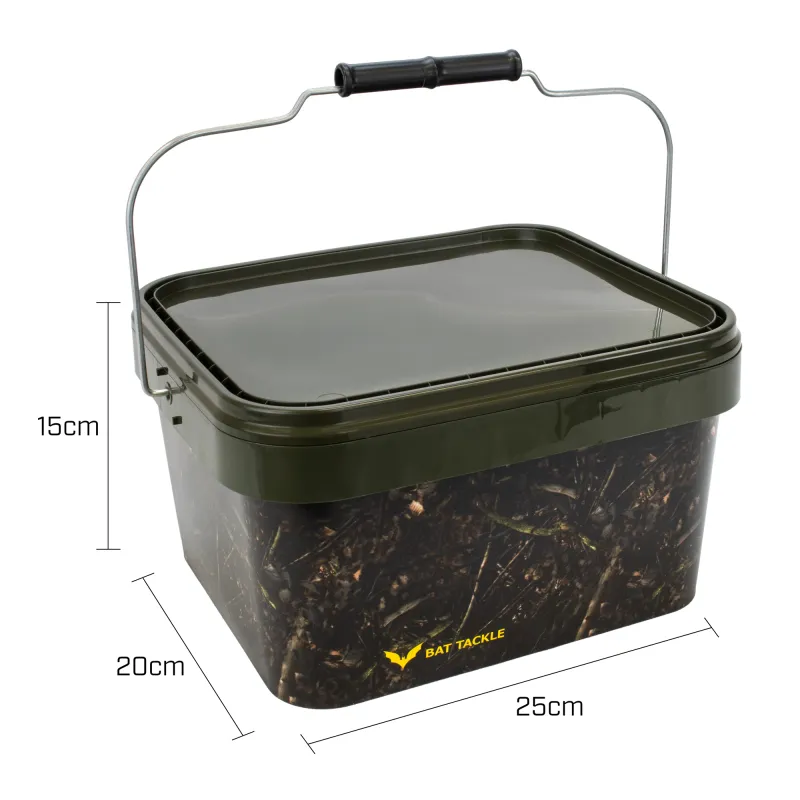 BAT-Tackle Realistric® Bait Bucket 5L Angel- Futtereimer mit Deckel 2 Stück