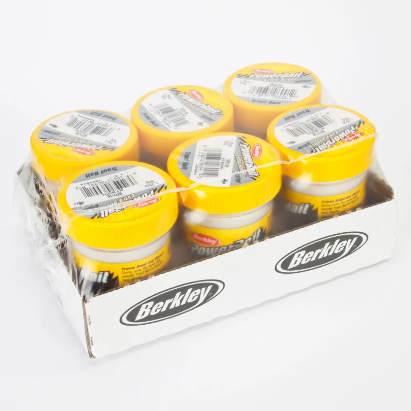 Berkley 6x Powerbait Glitter Weiß Weiß - 6x 50g