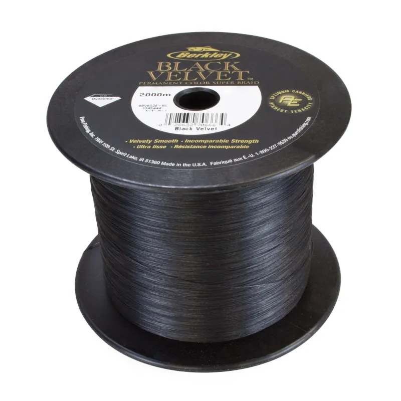 Berkley Black Velvet 0,08mm 10,1Kg 50m von der Großspule schwarz - TK10,1kg - 0,08mm - 50m von der Großspule