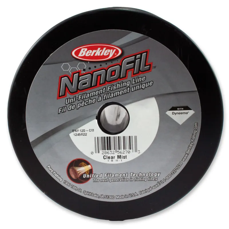 Berkley Nanofil Transparent 0,08mm 1m von der Großspule 1800m - 0,15mm - Nebel-transparent - 7,659kg
