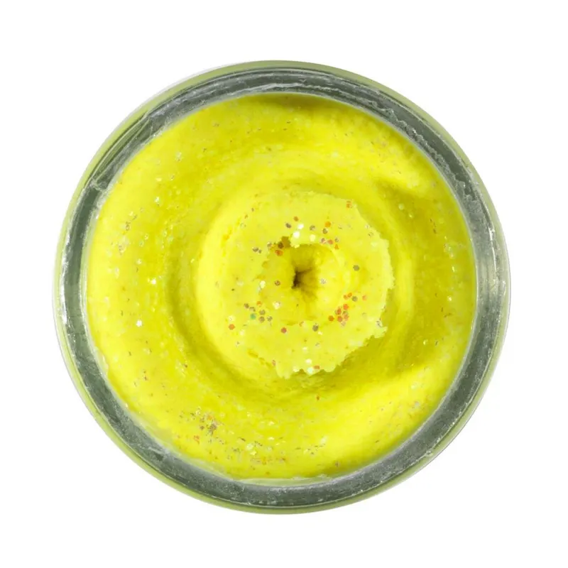 Berkley PowerBait® Natural Glitter Trout Dough Shunshine Yellow Glitter - Liver - 50g