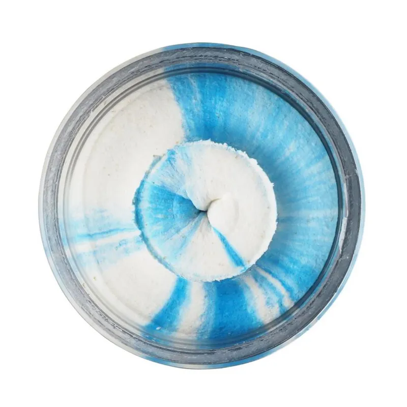 Berkley PowerBait® Natural Glitter Trout Dough White/Blue Glitter - Garlic - 50g
