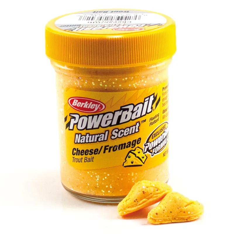 Berkley Powerbait Natural Scent Trout Bait Glitter Cheese Glitter, 50g