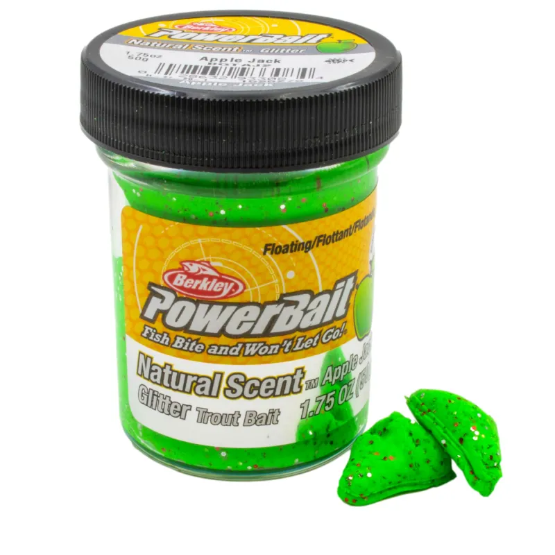 Berkley PowerBait Trout Bait Fruit Range Glitter - Apple Jack - 50g