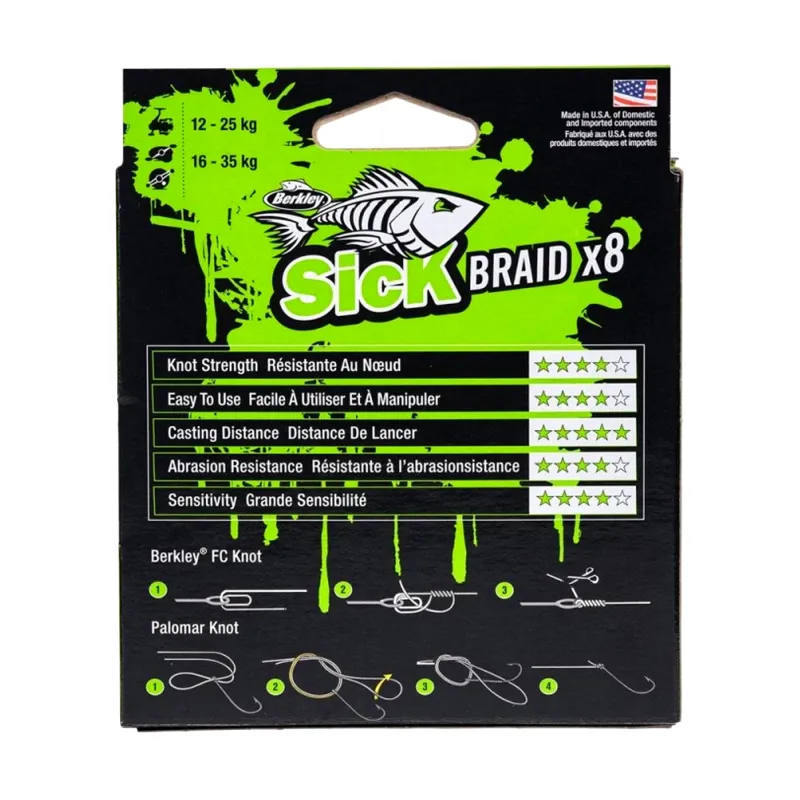 Berkley Sick Braid 0,06mm - HV Yellow - 150m
