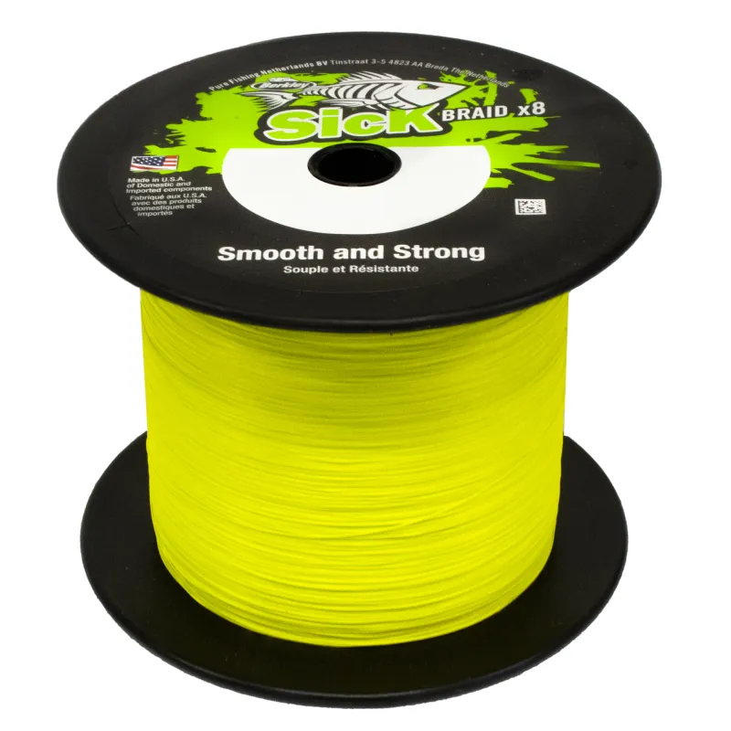 Berkley Sick Braid 0,19mm - HV Yellow - 1m von der Großspule
