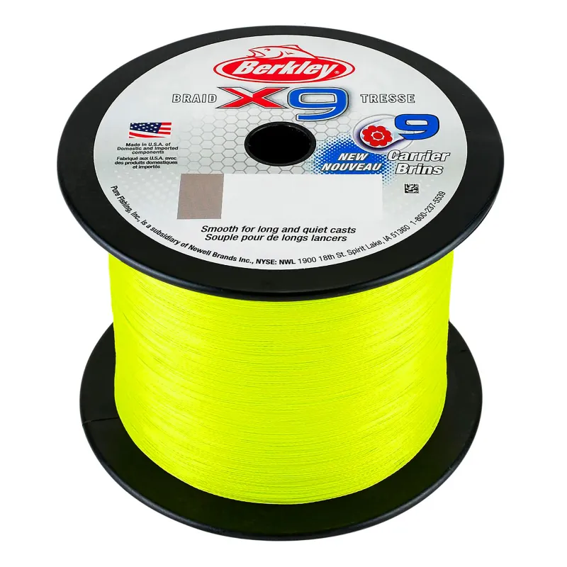 Berkley X9 Braid Flame Green 1m von der Großspule TK7,6kg - 0,08mm