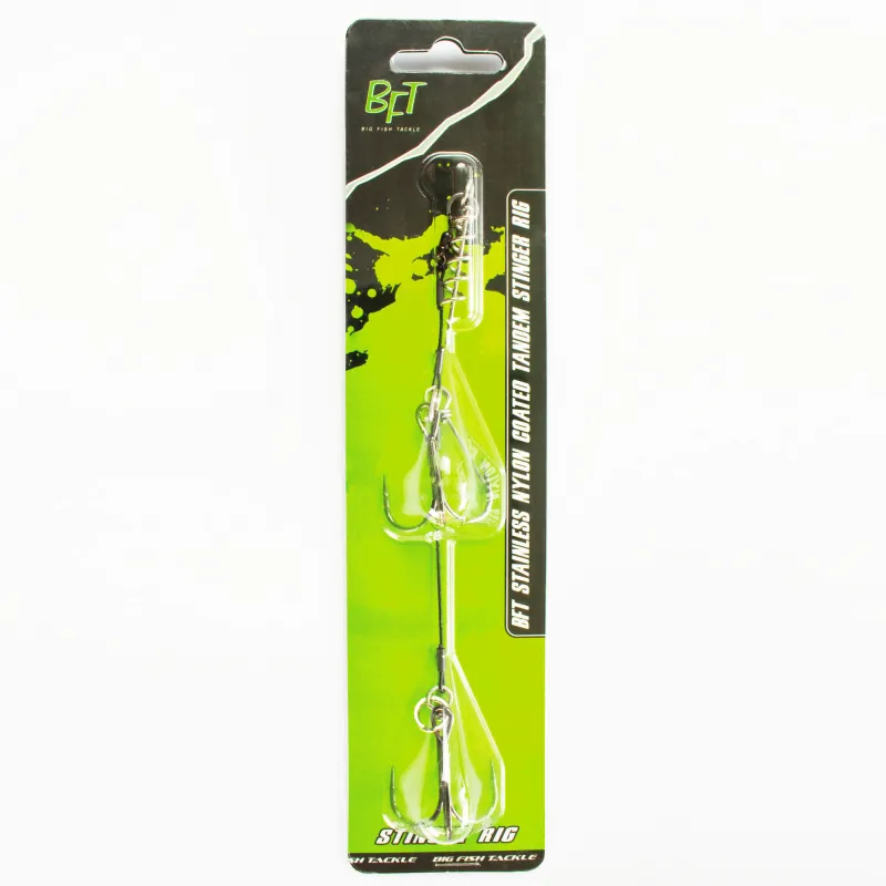 BFT Stainless Nylon coated Tandem Stinger Rig Large 2/0