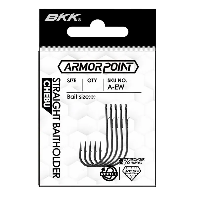BKK Straight Baitholder Chebu - Superslide - Gr.3/0# - 5Stück