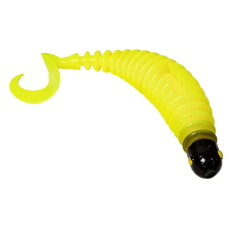 Black Cat Curly Worm 17cm - 24g - yellow zombie