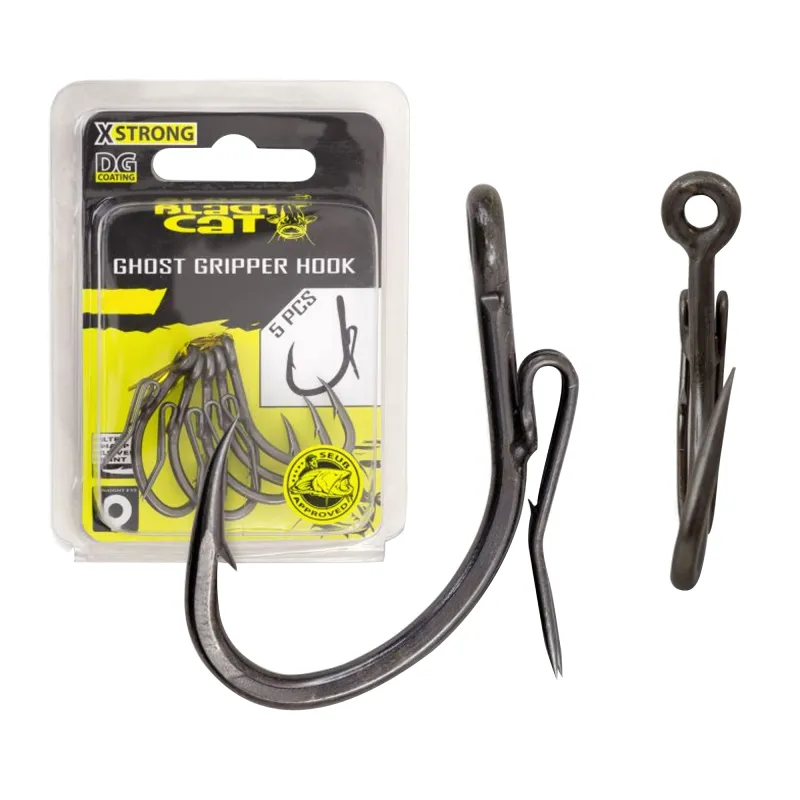 Black Cat Ghost Gripper-Haken DG Gr. 1/0 - DG coating - 5Stück