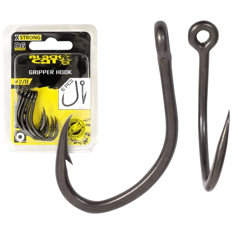 Black Cat Gripper Haken DG Gr. 1/0 - DG coating - 6Stück