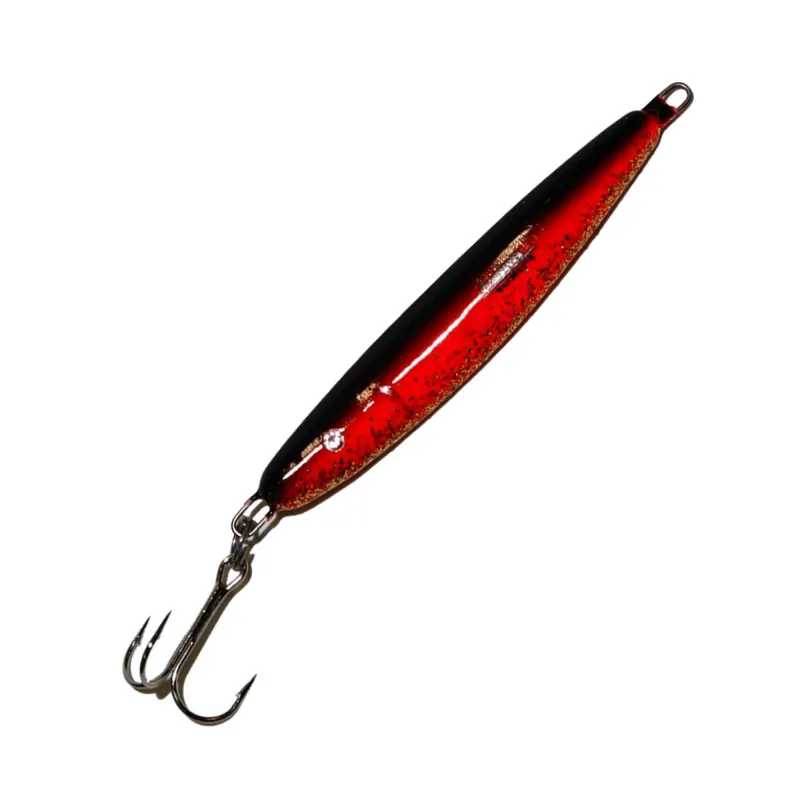 Blitz Pilker Danmark Pilker schwarz/rot/goldglimmer - 125g - 1Stück