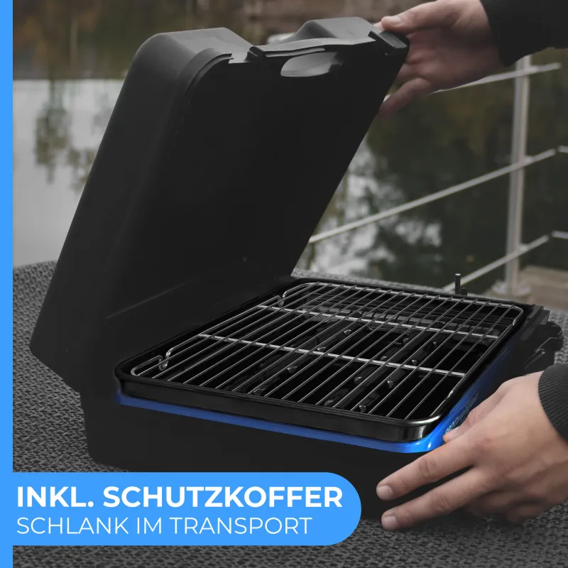 Butangas Camping Gasgrill "Evergrill" mit Transportkoffer