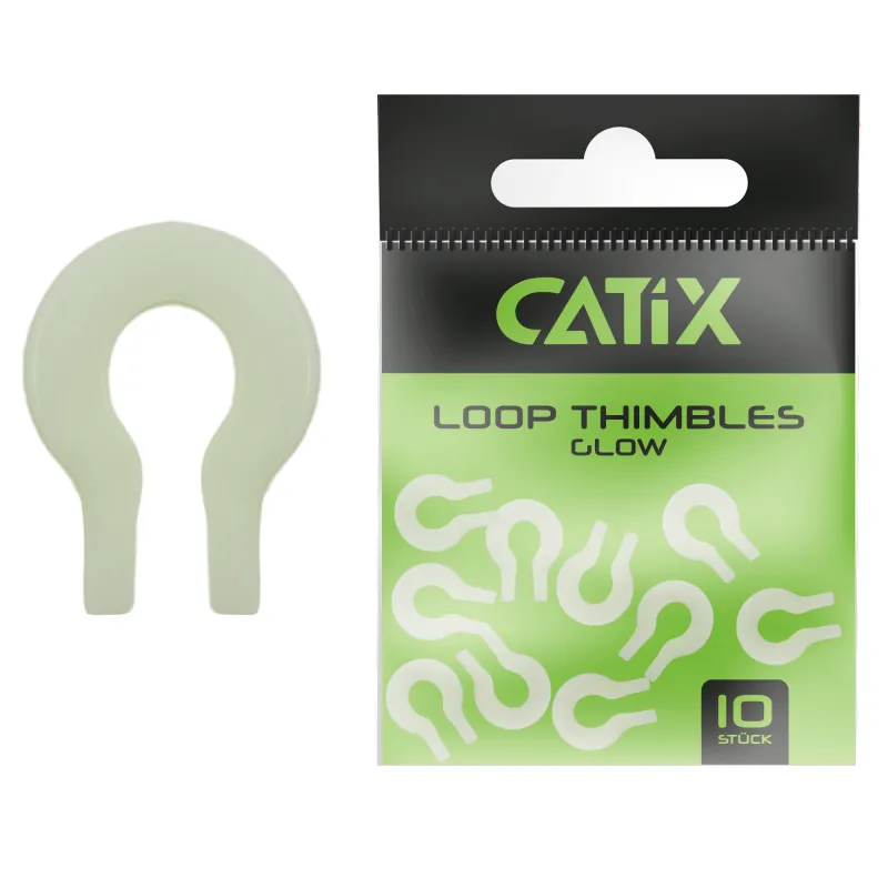Catix Loop Thimbles white/glow - 10Stück - Gr.S