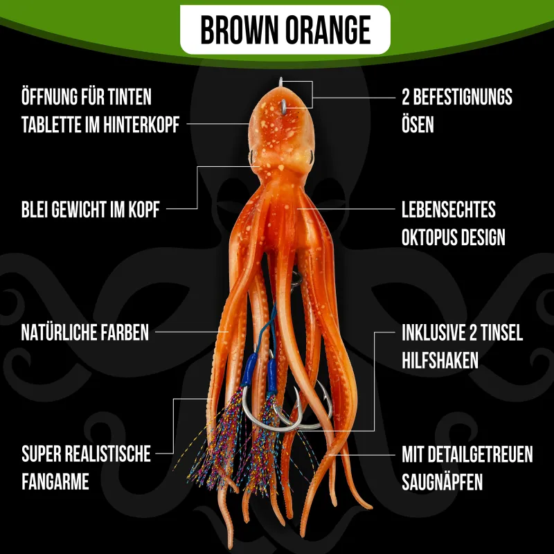Catix Oktopus Teaser 180g - Brown-Orange