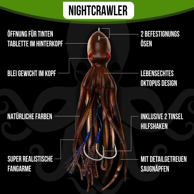 Catix Oktopus Teaser 180g - Nightcrawler
