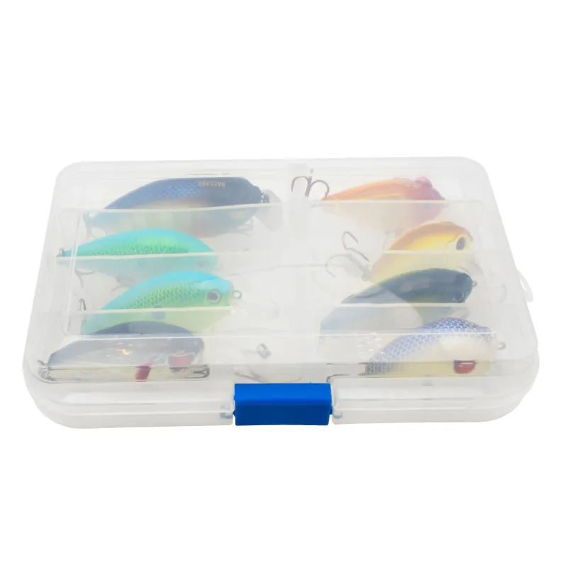 Crankbait Wobblerset 8 Wobbler - 1 Zubehörbox