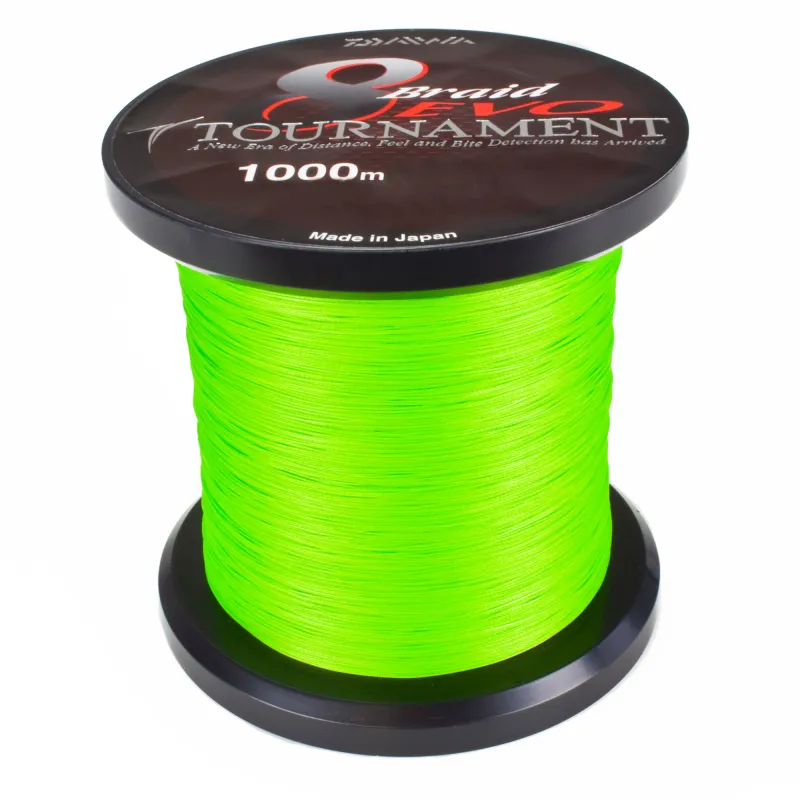 Daiwa Tournament 8 Braid Evo 0.08mm 1m von der Großspule chartreuse - TK4,9kg - 0,08mm - 1m von der Großspule