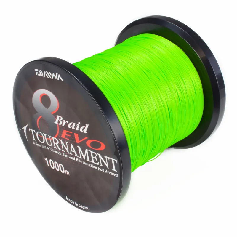 Daiwa Tournament 8 Braid Evo 0.08mm 1m von der Großspule chartreuse - TK4,9kg - 0,08mm - 1m von der Großspule