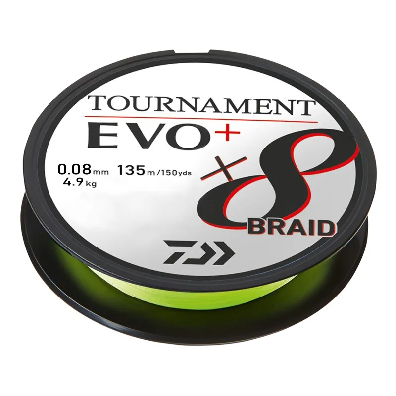 Daiwa Tournament x8 Braid Evo+ chartreuse - TK4,9kg - 0,08mm - 135m