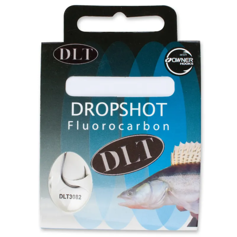 DLT Fluorocarbon gebundene Owner Dropshot Mosquito Haken Gr. 2 Gr. 2 - 0,30mm - 5 Stück