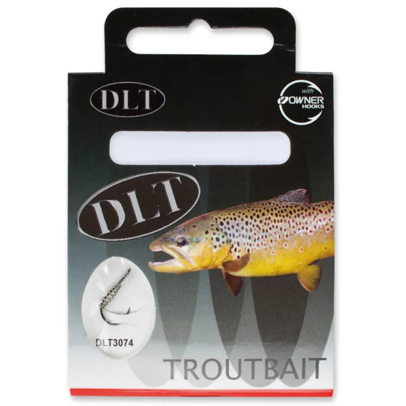 DLT Gebundene Owner Vorfachhaken Troutbait mit Spirale Gr. 6 Gr. 6 - 0,16mm - 10Stück