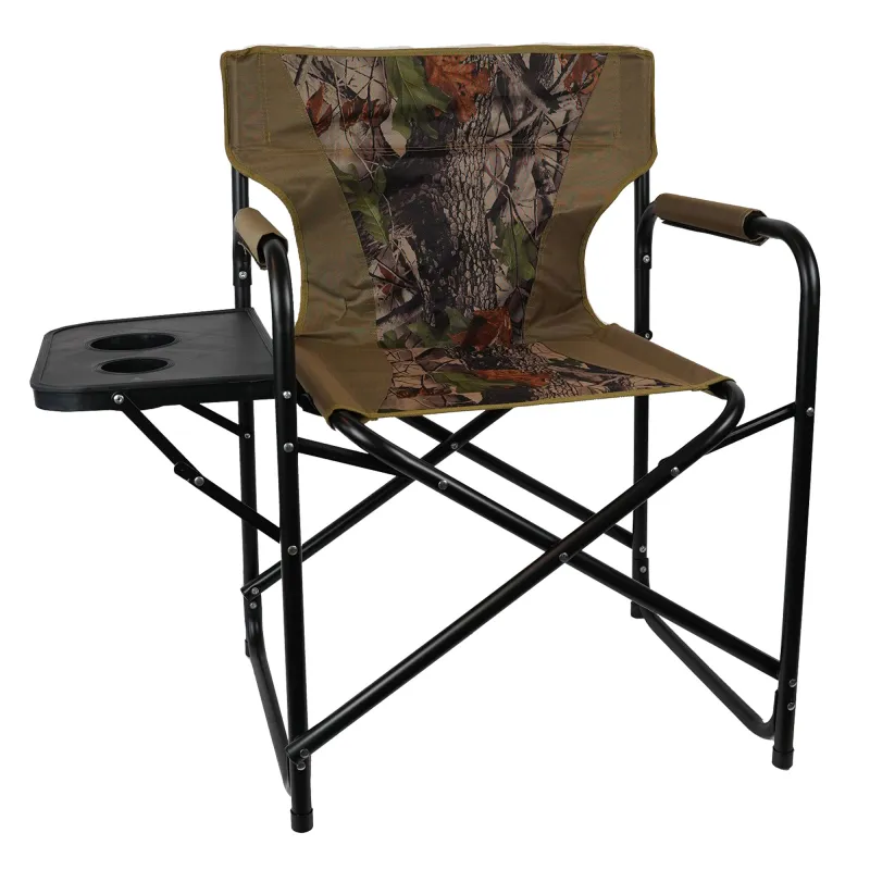 EuroCatch Camou Foldable Directors Chair + Table 59x48x85cm