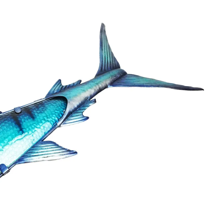 EuroCatch Wanddekoration, 3D-Kunst aus Metall und Glas Segelfisch - 110cm