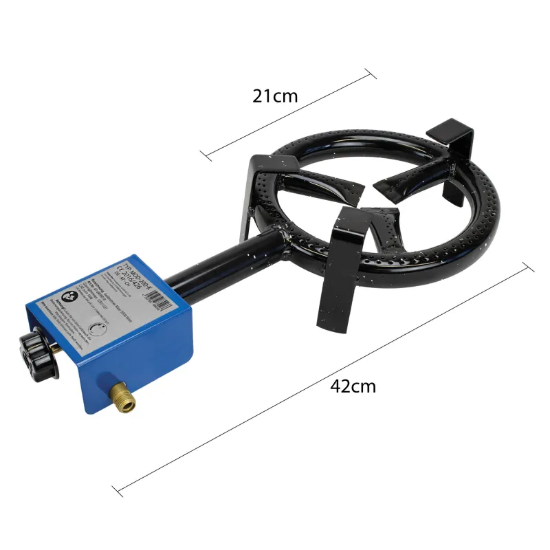 Eversmoke Gasbrenner Maxi 5000 Watt mit Druckminderer und Schlauch