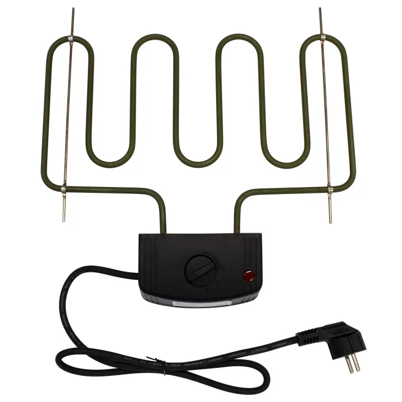 Eversmoke Räucherofenset Excellent II Elektro Medium - 45x28x81cm - Edelstahl mit Sichtscheibe und Elektro-Heizelemt - 1Stück