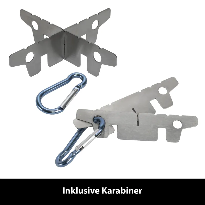 Eversmoke Spiritusbrenner/Kreuzständer inkl. Karabiner