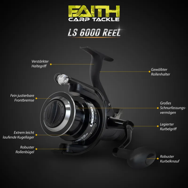 Faith 2 x Runner LS6000 inkl. Black Shadow Carp Line