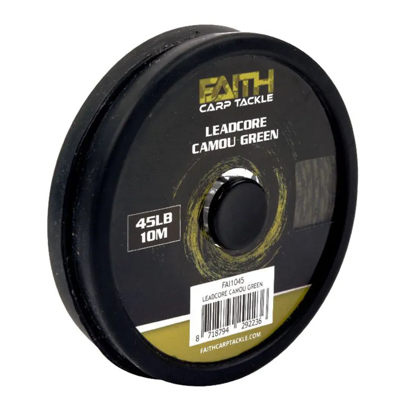 Faith Leadcore Camou Green 45lb -10m - Karpfenvorfach Schlagschnur Sinkend